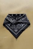 Western Bandana Triangle Silk Neckerchief Black